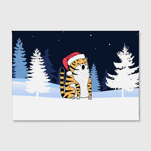 Картина прямоугольная Удивленный тигр 2022 / 3D-принт – фото 2