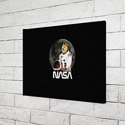 Холст прямоугольный Доги Космонавт Мем Наса Doge, цвет: 3D-принт — фото 2