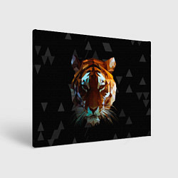 Холст прямоугольный Тигр стиль Low poly, цвет: 3D-принт