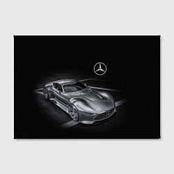 Холст прямоугольный Mercedes-Benz motorsport black, цвет: 3D-принт — фото 2