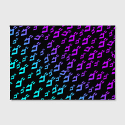 Холст прямоугольный JOJOS BIZARRE ADVENTURE NEON PATTERN НЕОН УЗОР, цвет: 3D-принт — фото 2