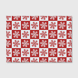 Холст прямоугольный Шахматные Снежинки, цвет: 3D-принт — фото 2