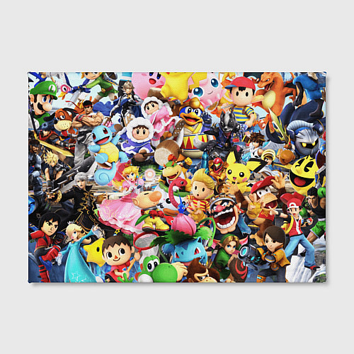 Картина прямоугольная SUPER SMASH BROS ГЕРОИ ИГРЫ / 3D-принт – фото 2