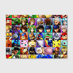 Холст прямоугольный SUPER SMASH ALL HEROES СУПЕР СМАШ БРОС, цвет: 3D-принт — фото 2