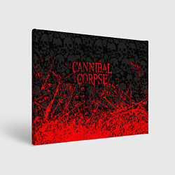 Картина прямоугольная CANNIBAL CORPSE, БРЫЗГИ КРАСОК ЧЕРЕПА