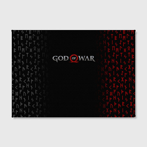 Картина прямоугольная GOD OF WAR LOGO, РУНЫ / 3D-принт – фото 2