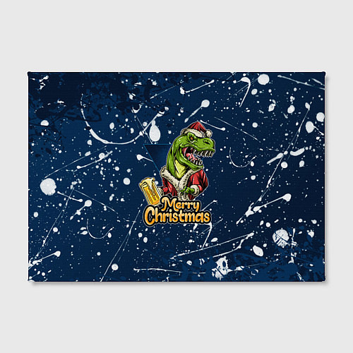 Картина прямоугольная Merry Christmas Пивозавр / 3D-принт – фото 2
