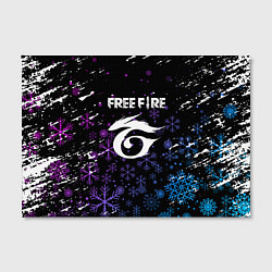 Холст прямоугольный Free Fire новогодний, цвет: 3D-принт — фото 2