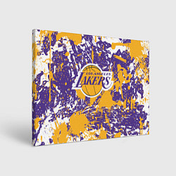 Картина прямоугольная LAKERS ФИРМЕННЫЕ ЦВЕТА БРЫЗГИ КРАСОК LA