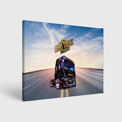 Холст прямоугольный Euro Truck Simulator Евро Трек Симулятор, цвет: 3D-принт