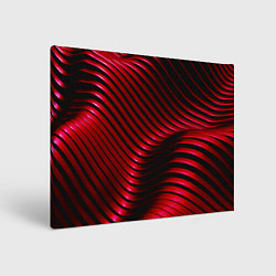 Холст прямоугольный Волны красного металла, цвет: 3D-принт