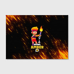 Холст прямоугольный Brawl Stars - Amber, цвет: 3D-принт — фото 2