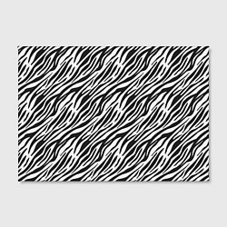 Холст прямоугольный Чёрно-Белые полоски Зебры, цвет: 3D-принт — фото 2