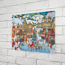 Холст прямоугольный САНТА КЛАУС НА ЛЬДУ, НОВЫЙ ГОД 2022 АРТ, цвет: 3D-принт — фото 2