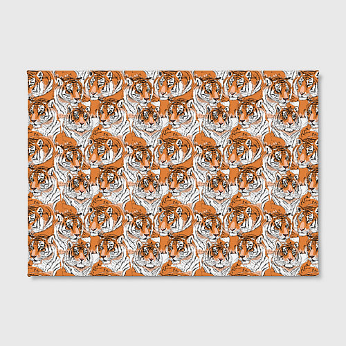Картина прямоугольная Тигры рисованный стиль / 3D-принт – фото 2