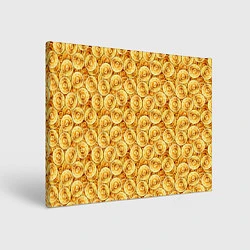 Холст прямоугольный Золотые Биткоины, цвет: 3D-принт