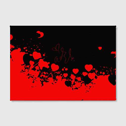 Картина прямоугольная Adele Сердечки Автограф / 3D-принт – фото 2