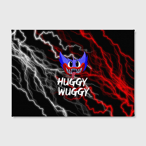 Картина прямоугольная Huggy Wuggy - Молния с грозой / 3D-принт – фото 2