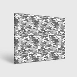 Холст прямоугольный Серый Военный Камуфляж, цвет: 3D-принт