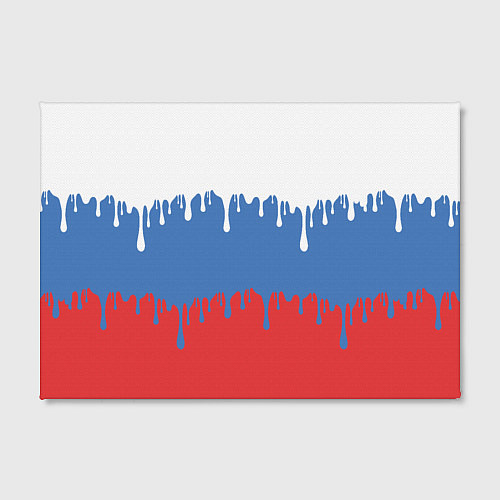 Картина прямоугольная Флаг России потёки / 3D-принт – фото 2