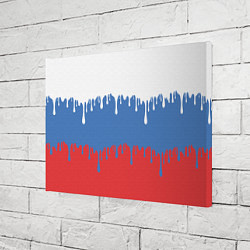 Холст прямоугольный Флаг России потёки, цвет: 3D-принт — фото 2