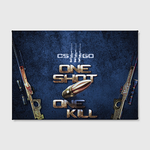 Картина прямоугольная One Shot One Kill CS GO / 3D-принт – фото 2