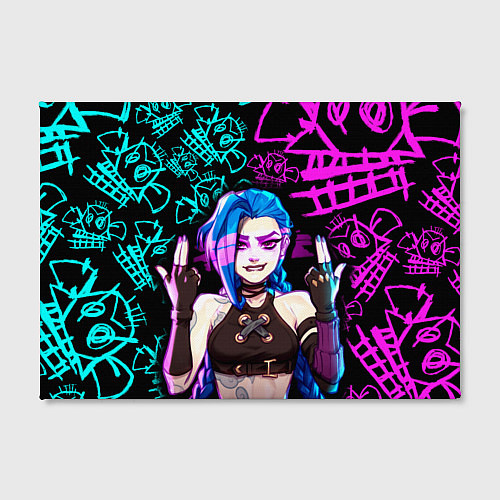 Картина прямоугольная JINX ДЖИНКС NEON PATTERN / 3D-принт – фото 2