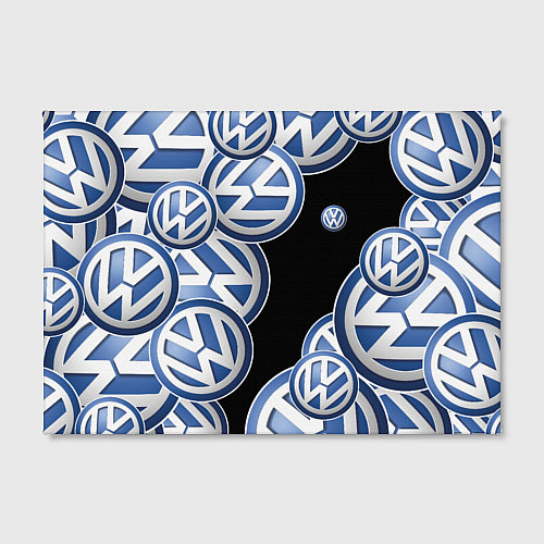 Картина прямоугольная Volkswagen logo Pattern / 3D-принт – фото 2