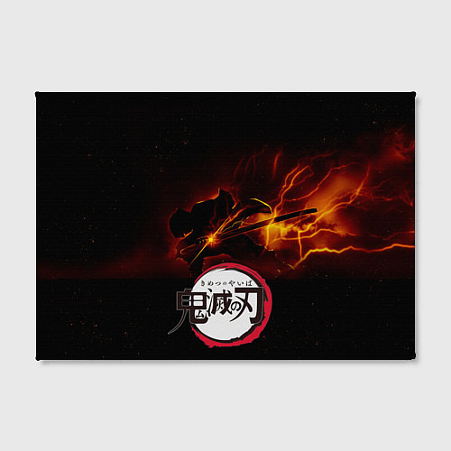 Картина прямоугольная Zenitsu Agatsuma Убийца демонов / 3D-принт – фото 2