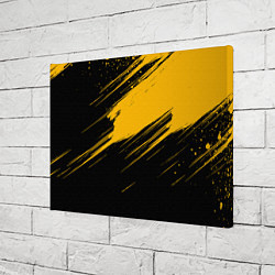 Холст прямоугольный Black and yellow grunge, цвет: 3D-принт — фото 2