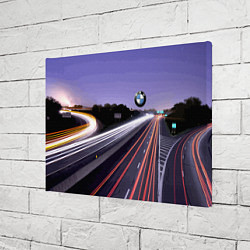 Холст прямоугольный BMW Ночная трасса, цвет: 3D-принт — фото 2