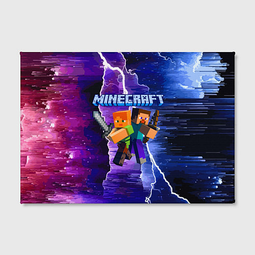 Картина прямоугольная Minecraft Neon / 3D-принт – фото 2