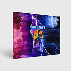 Картина прямоугольная Minecraft Neon
