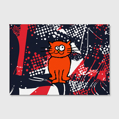 Картина прямоугольная Забаный красный кот / 3D-принт – фото 2