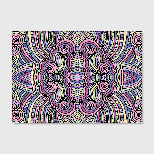 Картина прямоугольная Абстракция разноцветная Калейдоскоп Фиолетовый, зе / 3D-принт – фото 2