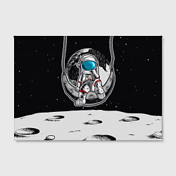 Холст прямоугольный Космонавт на луне, цвет: 3D-принт — фото 2