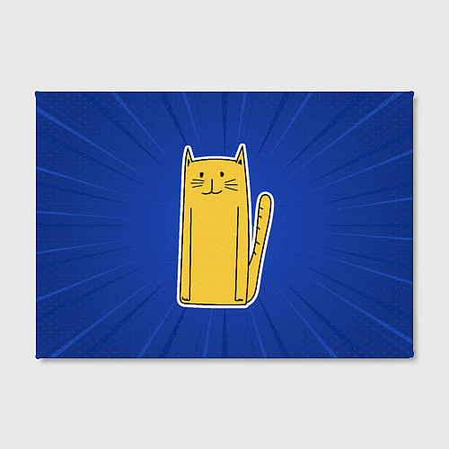 Картина прямоугольная Длинный желтый кот / 3D-принт – фото 2