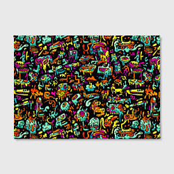 Холст прямоугольный Прикольный красочный паттерн, цвет: 3D-принт — фото 2