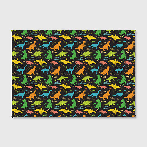 Картина прямоугольная Разноцветные Динозавры / 3D-принт – фото 2