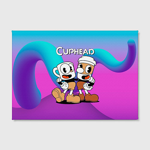 Картина прямоугольная Кружечки Cuphead / 3D-принт – фото 2