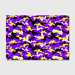 Холст прямоугольный Камуфляж Фиолетово-Жёлтый, цвет: 3D-принт — фото 2