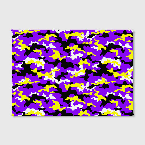 Картина прямоугольная Камуфляж Фиолетово-Жёлтый / 3D-принт – фото 2