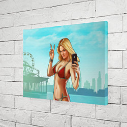 Холст прямоугольный GTA Beach girl, цвет: 3D-принт — фото 2