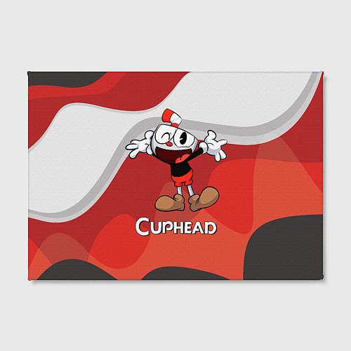 Картина прямоугольная Cuphead веселая красная чашечка / 3D-принт – фото 2