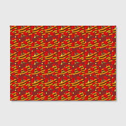 Холст прямоугольный Гвоздики и Георгиевские Ленты, цвет: 3D-принт — фото 2