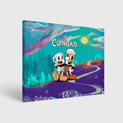 Холст прямоугольный Cuphead чашечка кофе, цвет: 3D-принт