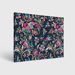 Холст прямоугольный Холодная хохлома, цвет: 3D-принт