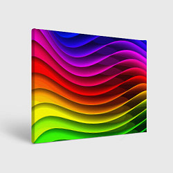 Холст прямоугольный Color line neon pattern Abstraction Summer 2023, цвет: 3D-принт