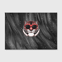 Холст прямоугольный Модный тигр в очках, цвет: 3D-принт — фото 2