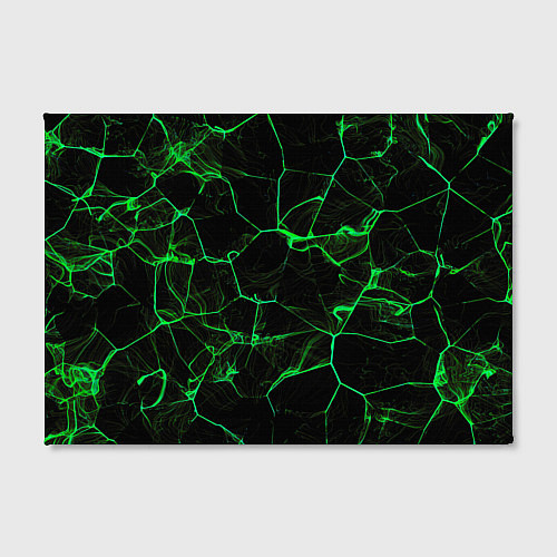 Картина прямоугольная Абстракция - Черно-зеленый фон - дым / 3D-принт – фото 2